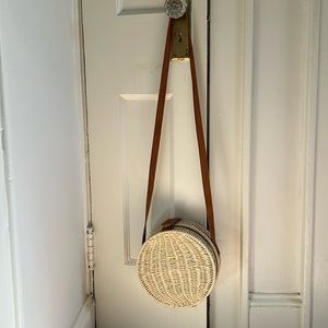 Straw Round Shoulder Bag